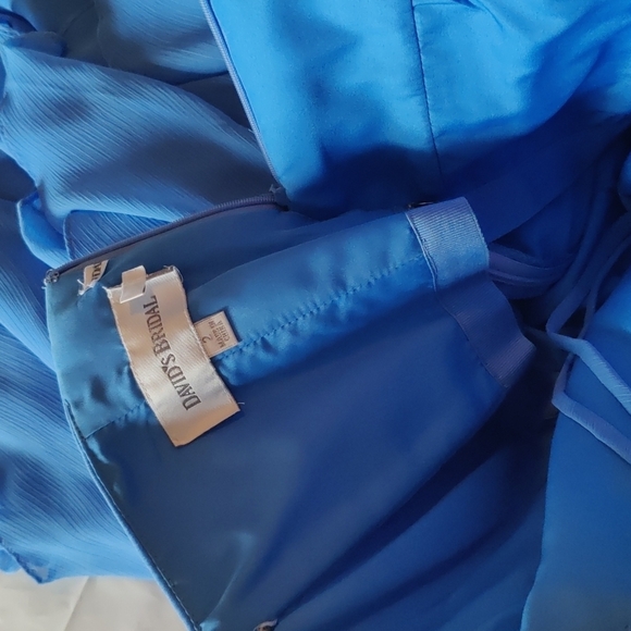 David's Bridal Blue Knee Length Dress 👗. Size 2 - Picture 7 of 7